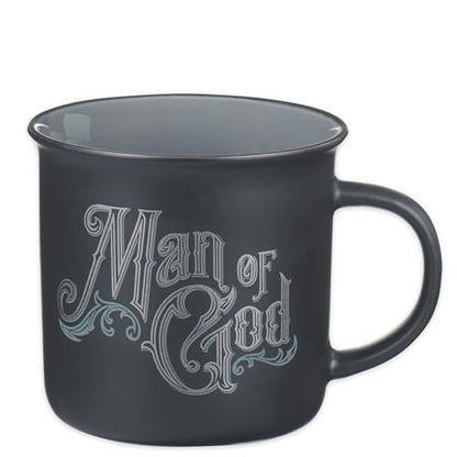 Christian Art Gifts Charcoal Gray Camp-Style Ceramic Coffee Mug, 13 oz. - style: Casual