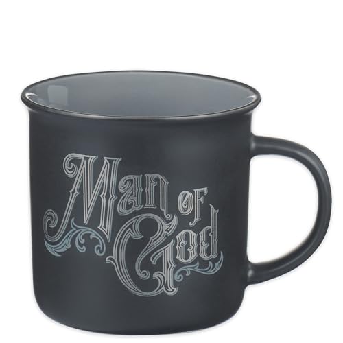 Christian Art Gifts Charcoal Gray Camp-Style Ceramic Coffee Mug, 13 oz. - style: Casual