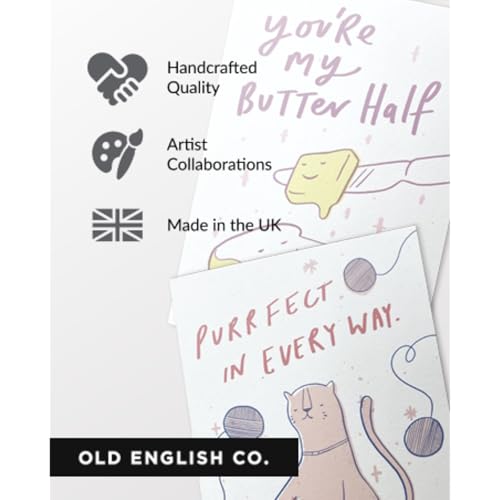 Old English Co. Green Flower Bunch For You Card - Gold Foil Thinking of You Greeting Card | Get Well, Sorry, Sympathy, Condolences | Blank Inside & Envelope Included