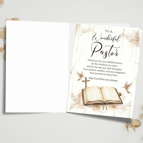 Thank You Pastor Card, Pastor Appreciation Card - color: BK-143