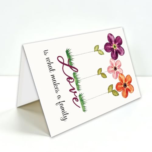 Adoption Day Card, Happy Adoption Day Card, Adoption Congratulations Card for Adoptive Parents, Family Greeting Card, Printed Message Inside, with Red Envelope and Gold Seal Sticker - color: BT-467