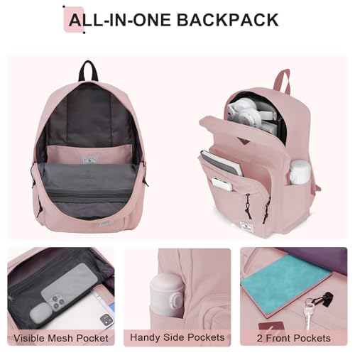 VX VONXURY Kids Backpack for School Travel,16.7 Inch Lightweight Bookbag - color: Pink