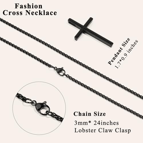 Teen Boys Gifts Ideas Cross Necklace for Men Boys Son Grandson Nephew Birthday Christmas Gifts - style: Son