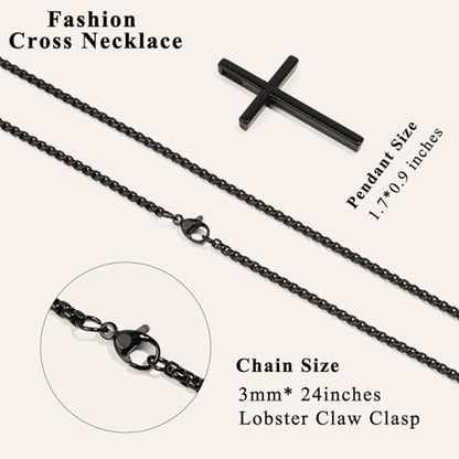 Teen Boys Gifts Ideas Cross Necklace for Men Boys Son Grandson Nephew Birthday Christmas Gifts - style: Son