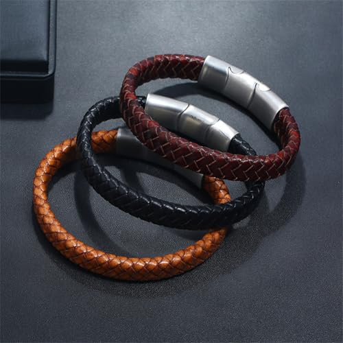 Knights Templar Seal Bracelet for Men,Handmade Leather Put on The Full Armor of God Cuff Bangle Ephesians 6 13-17 Bracelets Faith of Shield Jewelry Amulet Gift for Confirmation,Xmas - color: Black