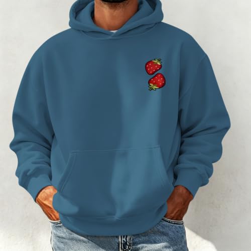 Christian Hoodies for Men Fruit of The Spirit Hoodie Jesus Religious Faith Bible Verse Sweatshirt Graphic Pullover - color: Deep Blue, size: X-Large
