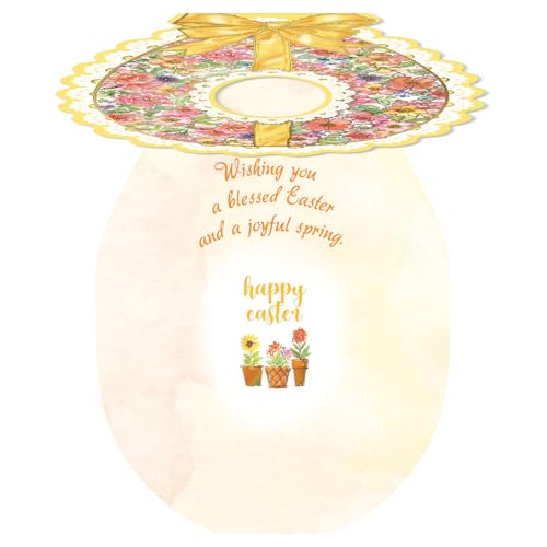 Current Deluxe Die Cut Easter Egg Value Greeting Card Set - Value Pack of 8 Cards for Kids & Adults With White Envelopes, 4 Design Prints, Large 5" x 7" Greetings - color: Die-cut Egg