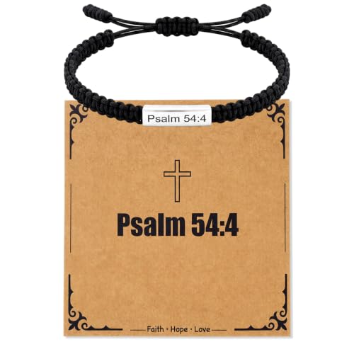 Landical Bible Verses Bracelet Christian Gift Teens Men - style: Psalm 54:4