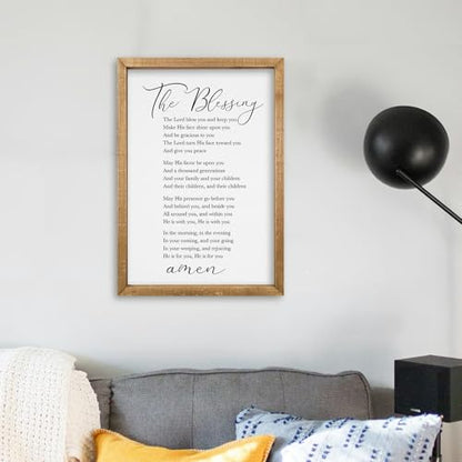 comurdyo The Blessing Bible Verse Wall Art, 16"×11", Wood - color: The Blessing (Wood), size: 16"L x 11"W