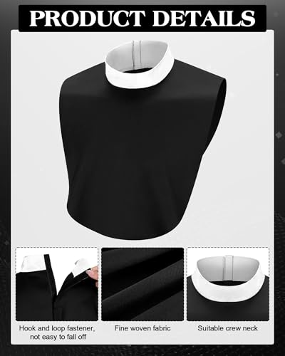 3 Pcs Unisex Priest Clergy Collar Costume Collar Stays - size: 7.87 Inch