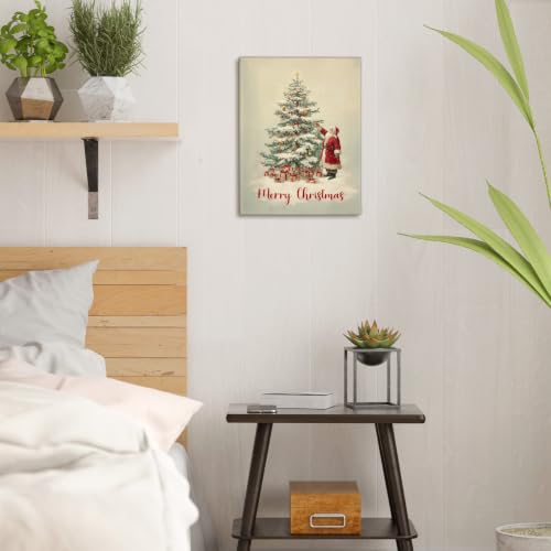 SHQIEUDH Merry Christmas Tree Santa Winter Wall Art Decor Framed 11x14 - color: christmas-05