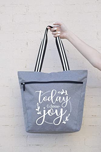 Brooke & Jess Designs Church Bags for Women - Bible Tote Bags for Women, Large Tote Bag for Womens with Zipper - color: Gray
