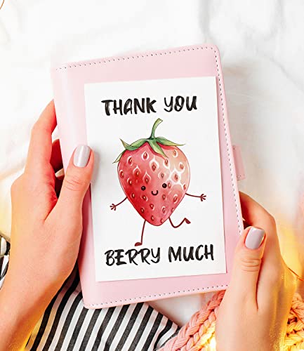 32 Funny Thank You Cards wtih Envelopes & Stickers, Fun Greeting Note Cards