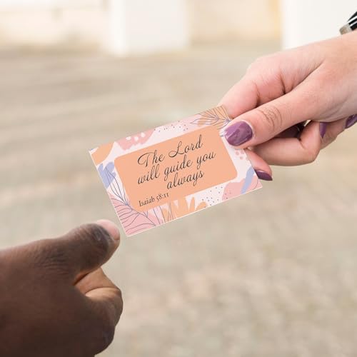 Pass It On Scripture Cards, Faith, Is 58:11 - Pack of 25 Inspirational Christian Cards with Scripture Encouragement, Bible Verse Cards For Devotional, Bible Study, Memorization & Greetings - color: The Lord Will Guide You