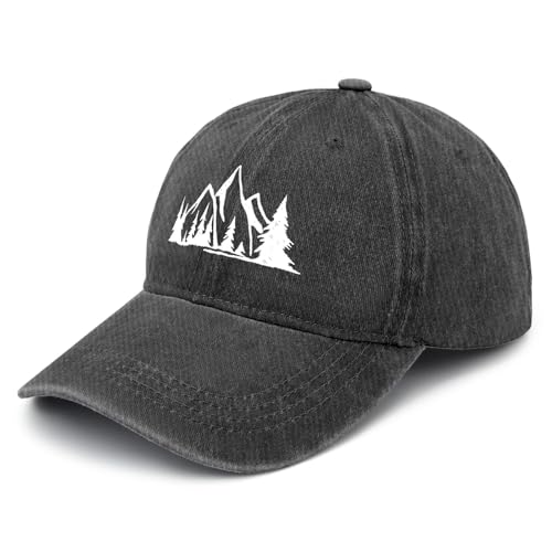 Y'Alls Need Jesus Hats for Mens Aesthetic Washed Distressed Baseball Cap - color: Allblack2