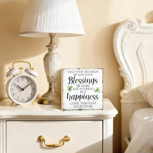 May Your Troubles Be Less And Your Blessings Be Wood Box Sign - color: white023