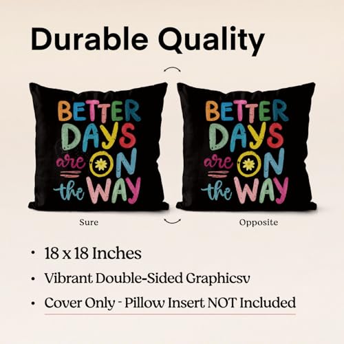 QIYUHOY Mental Health Positive Affirmations Throw Pillow Covers, 18x18 Inch - color: 006-motivational