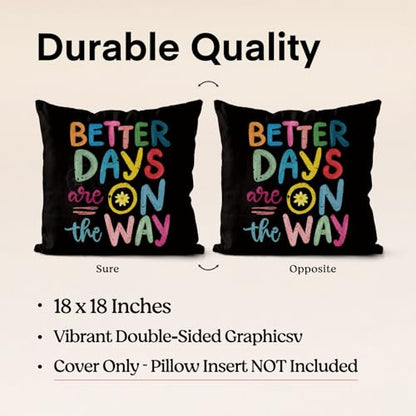 QIYUHOY Mental Health Positive Affirmations Throw Pillow Covers, 18x18 Inch - color: 006-motivational