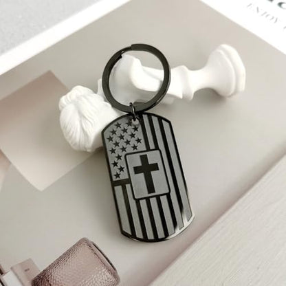AXEN Christian Gifts for Men, Religious Keychain with Bible Verse Scripture for Dad, Son, Brother, Boyfriend - color: Style 4