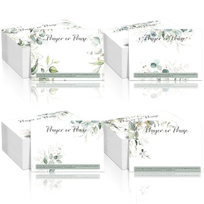 400 Pcs 3 x 4 Inch Prayer Request Cards Bulk, Greenery
