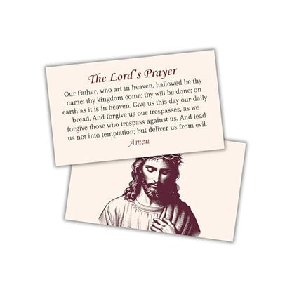 The Lord’s Prayer Wallet Card 30pk 2x3.5” Book Mark Christian Scripture Praying Encouragement Modern Minimalist Matthew 6:9 Disciples Bible Verse