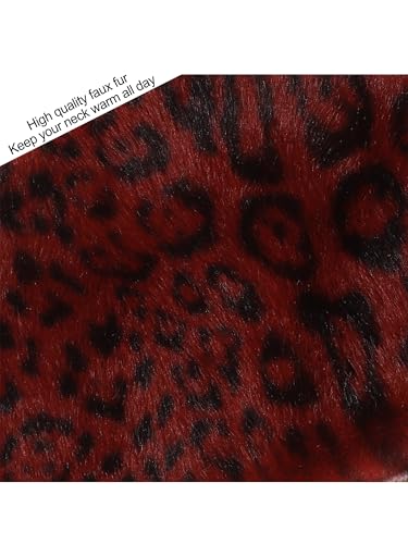 LA CARRIE Womens Leopard Print Infinity Scarf Loop Circle Neck Warmer - color: Leopard Red
