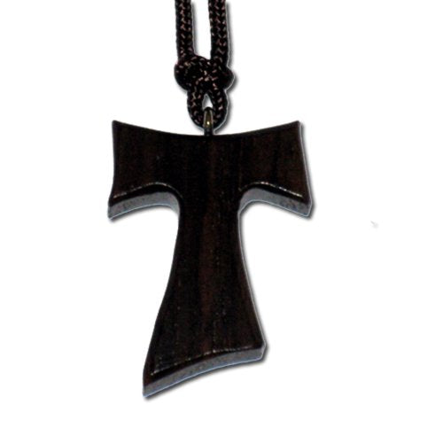 Wooden Tau Cross with Cord