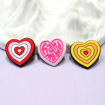 Cute Pins Bulk, Funny Lapel Badge Pins Rubber Brooch Pins for Backpacks, Hats, Bags - style: Heart-20PCS