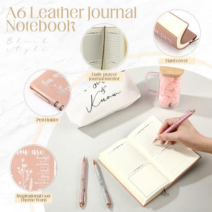 Skylety 6 Pcs Christian Gifts Set for Women Bible Study Supplies, Rose Gold - color: Rose Gold