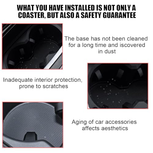 Zpana Car Cup Coaster, 2PCS Cotton Anti Slip Cute Vehicle Cup Holders Mat, 4.72In Handmade Automotive Interior Water Bottle Pad Accessories, Universal for SUV Sedan Truck(Gray) - color: Gray
