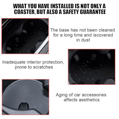 Zpana Car Cup Coaster, 2PCS Cotton Anti Slip Cute Vehicle Cup Holders Mat, 4.72In Handmade Automotive Interior Water Bottle Pad Accessories, Universal for SUV Sedan Truck(Gray) - color: Gray