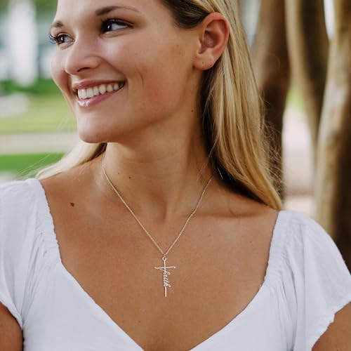 Lcherry Faith Cross Pendant Necklace for Women Religious Christian Jewelry Birthday Christmas Gifts for Women - style: 5-Mama