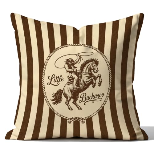 Vintage Western Cowboy Pillow Cover 18x18 Double-Sided - color: Color-20