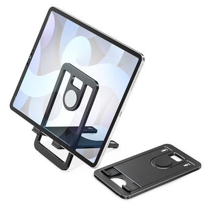 Itramax Tablet Stand for Desk,Foldable iPad Stand,Adjustable Desktop Holder - color: Black – for Tablet (Max 800g)