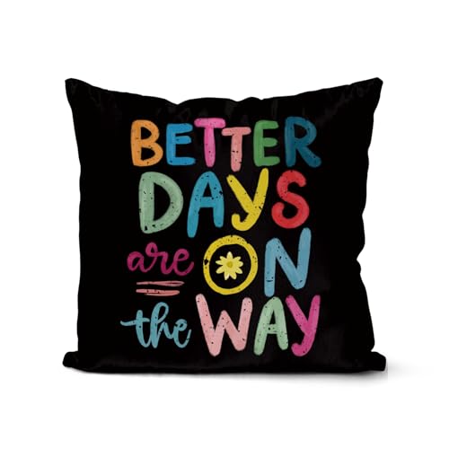 QIYUHOY Mental Health Positive Affirmations Throw Pillow Covers, 18x18 Inch - color: 006-motivational