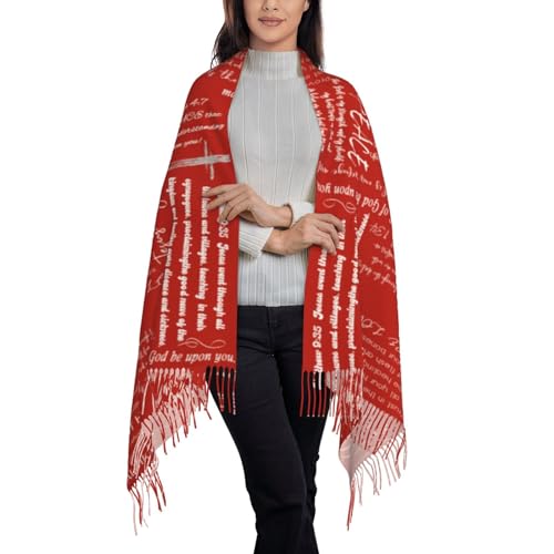 YQIUSM Red Prayer Shawl For Women Christian Church Wrap Scarf Cloth Apparel