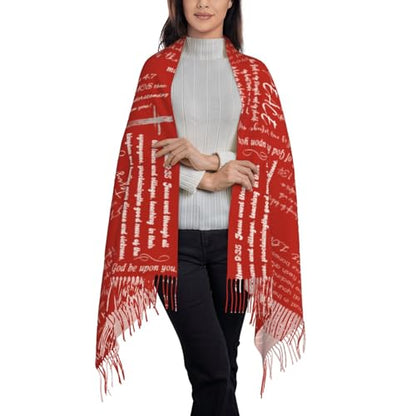 YQIUSM Red Prayer Shawl For Women Christian Church Wrap Scarf Cloth Apparel