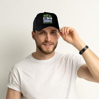 Embroidered Baseball Cap for Women Men Adjustable Baseball Hat Black Baseball Cap Trucker Hat - color: Disc Golfing