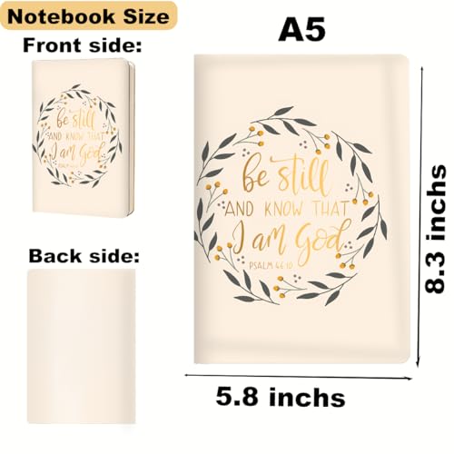 Bible Verse Lined Journal Notebook for Women Men, 5.8"X8.3" - color: Multi 0334
