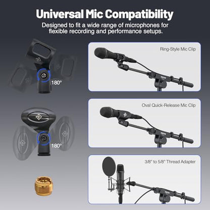 Phenyx Pro Adjustable Microphone Stand with Large Tray MA-S1