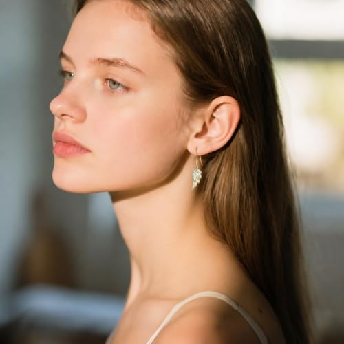 ONEFINITY Angel Wings Earring for Women Feather Wing Earring Angel Jewelry - color: gold
