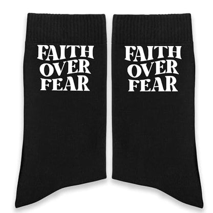 Christian Bible Verse Black Crew Socks, Religious Quote Socks, Faith Inspirational Christian Gift for Men Women。 - color: Black Religious 2