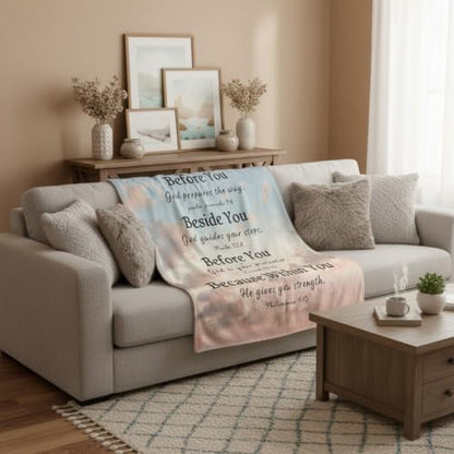 Christian Throw Blanket Bible Verses Inspirational Religious God Faith Soft Cozy 50x60 Inch Psalm Philippians Isaiah Gift for Women Men - color: Bible 2