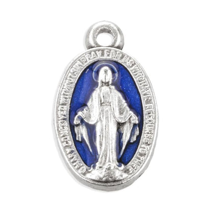 Miraculous Medal Set of 5 Mini Mary Italian Metal Prayer Cards