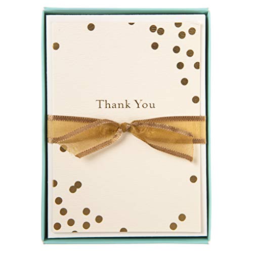 Graphique Box of Thank You Cards, Confetti - Includes 10 Cards with Matching Envelopes and Storage Box, Cute Stationery Made of Durable Heavy Cardstock, Cards Measure 3.25" x 4.75" - color: thank you confetti