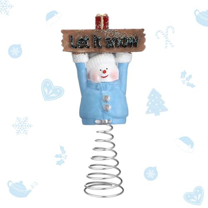 Namalu Small Snowman Tree Topper for Tree 4 Inch Winter Snowman Ornaments Decorations for Winter Home Christmas Wine Bottle Wedding New Year Holiday Party Decoration - style: Snowman