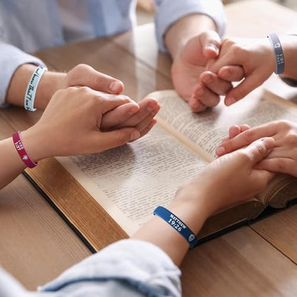 QEERBSIN Bible Verse Silicone Bracelets,Bulk Scripture Silicone Wristbands - color: Retro Colors