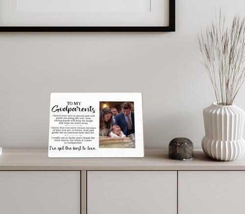 Godparents Gifts for Baptism Picture Frame - color: godparents