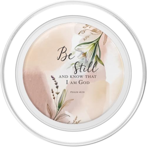 Be Still Bible Verse Christian Quote Minimalist Floral PopSockets PopGrip for MagSafe - style: Magnetic PopGrip