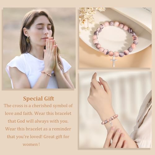 Christian Grandparents - Day Gifts for Women, Religious Cross Bracelet - color: Friend-10
